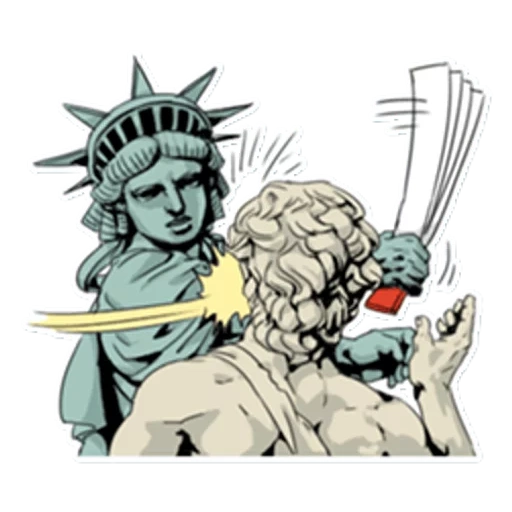 anime, une statue, la statue de la liberté, art des statues de la liberté