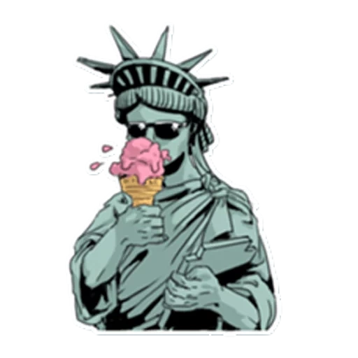 kerl, freiheitsstatue, freiheitsschädelstatue, freedom head vector