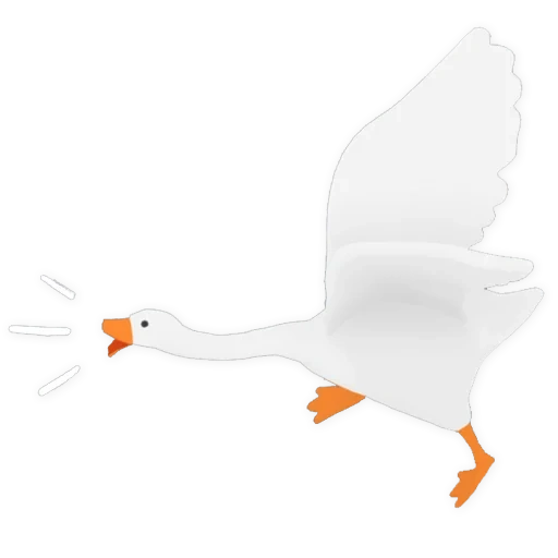 goose, duck duck, oie, oie à fond blanc, l'oie dans le jeu untitled goose