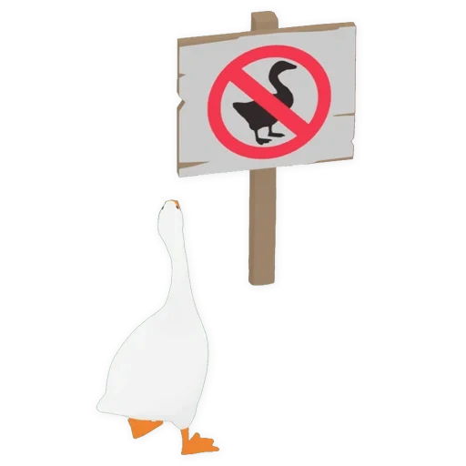 goose, goose sign, goose game, road sign, road sign