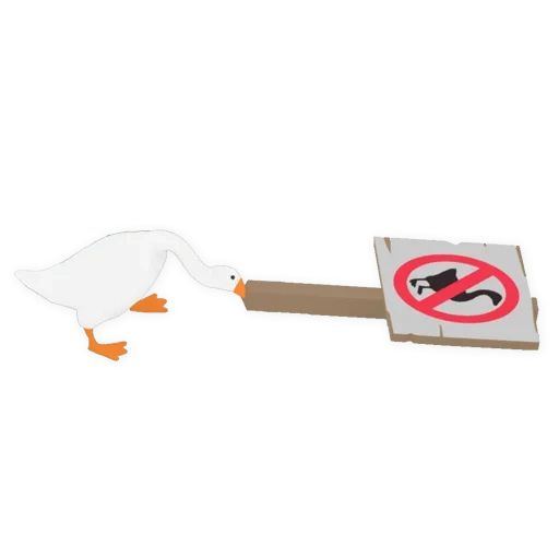 goose, goose meme, goose sign, goose game, bird card