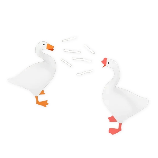 angsa, angsa putih, goose riang, angsa dengan latar belakang putih, goose in the game untitled goose