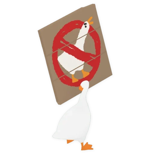 goose, goose sign, game goose, goose funny, untitled goose game cute version
