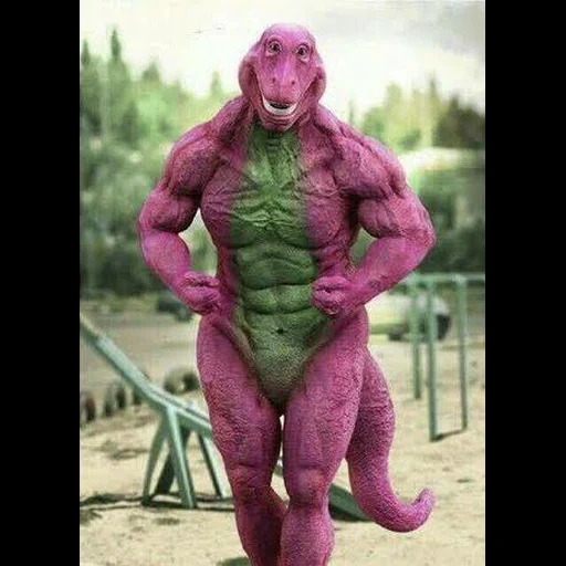 ayunan pink, ungu bergoyang, omong kosong, barney the dinosaur