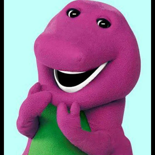 barney, barney five, динозавр барни, barney the dinosaur, фиолетовый динозавр мем барни