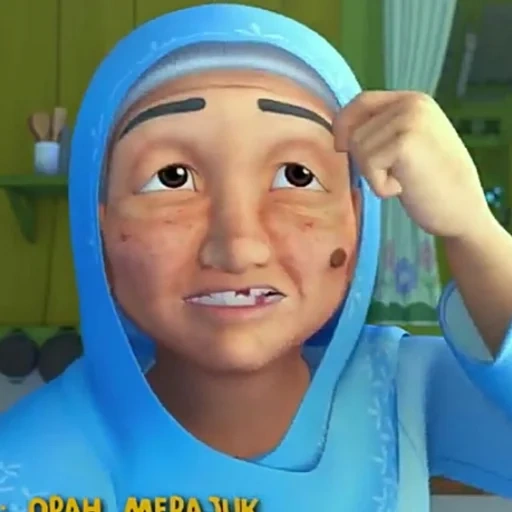 upin, asian, cartoon, wuping yipin, kak ros viral