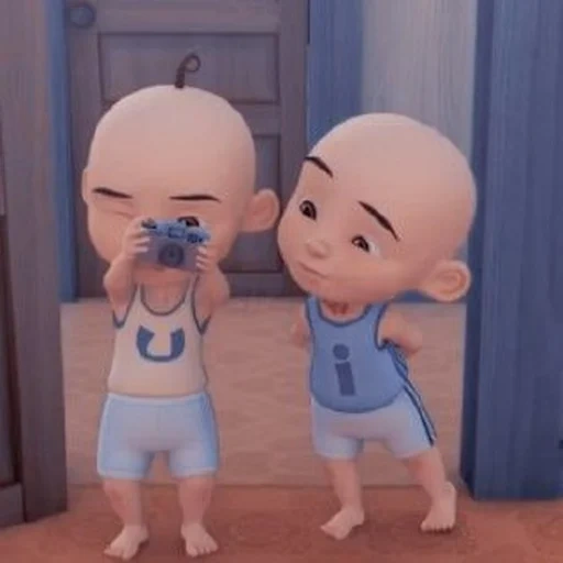 upin, wuping yipin, upin dan ipin, five products and one product 2007, anime upin ipin