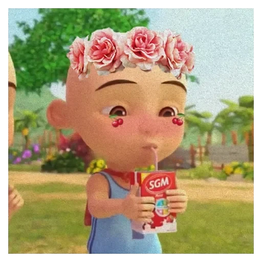 animação, wu ping um produto, upin dan ipin, personagem da disney, cartoon scarlett