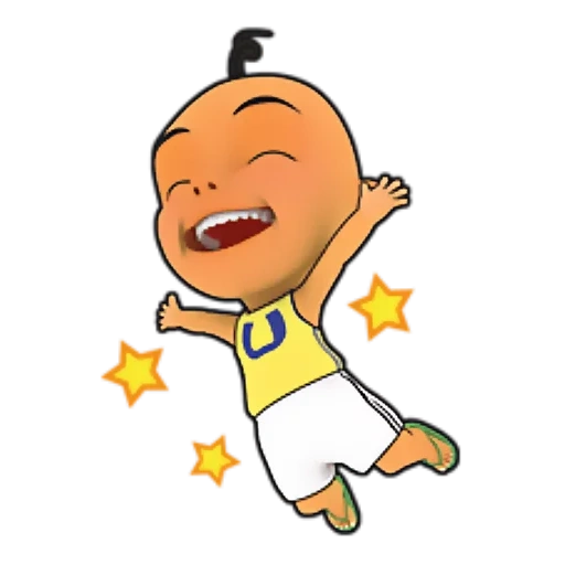 upin, emoji, pinterest, upin dan ipin, ha ha postcard