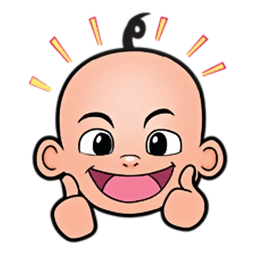 upin, lucu, bebé, niños, wuping un producto