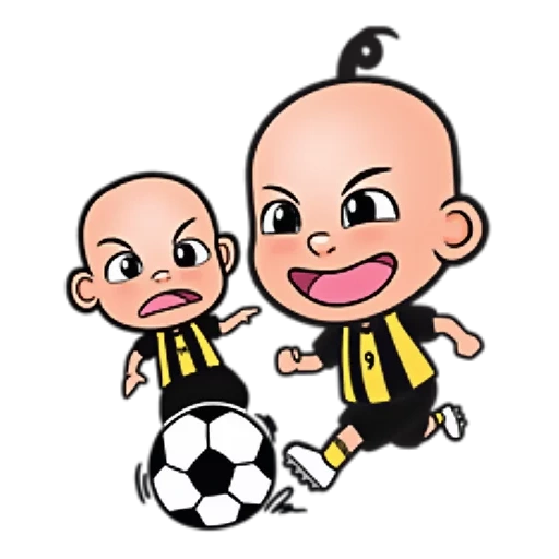 lucu, tala, adesivo, kartun lucu, clipe de futebol