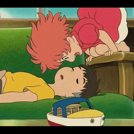 poisson ponyo, studio ghibli, ponyo ponyo utes, hayao miyazaki rybka ponyo, hayao miyazaki poisson ponyo falaise