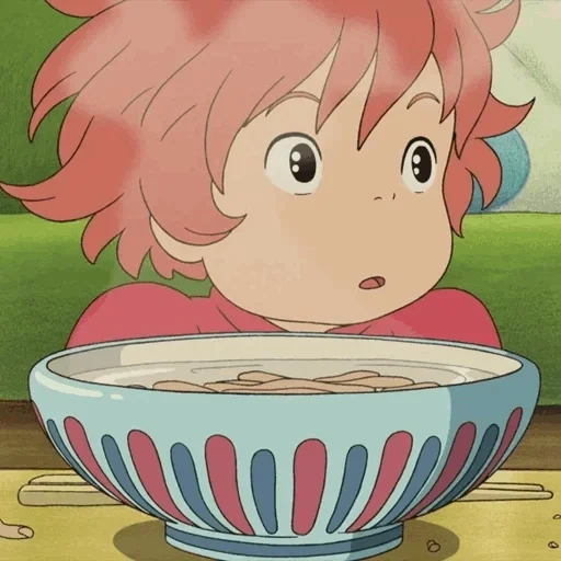 studio gibli, peixe de penhasco de menina de onda, ramen de menina de peixe pequeno, miyazaki peixinho garota, hayao miyazaki peixe pequeno onda precipício