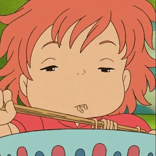 figure, ponyo cliff fish, small fish ponyo lamian noodles, miyazaki hayao ponyo koyo, ponyo fish cliff noodles