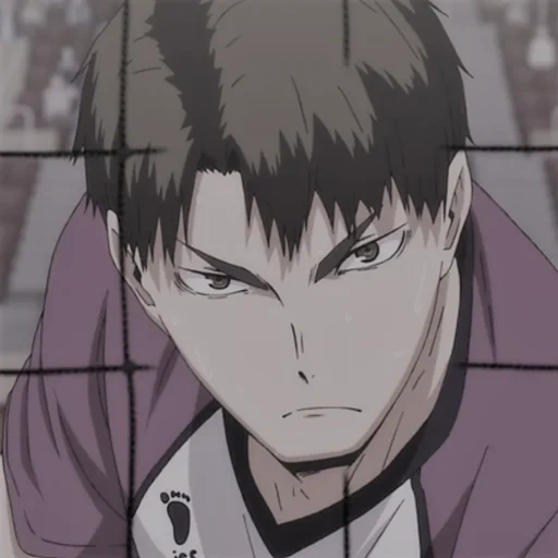 anime de volleyball, personnages d'anime, vakatoshi ushijima, anime volleyball vakatoshi, personnages anime volleyball