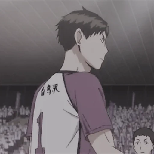 picture, haikyuu, anime volleyball, characters anime volleyball, shiratorizava vakatoshi satori