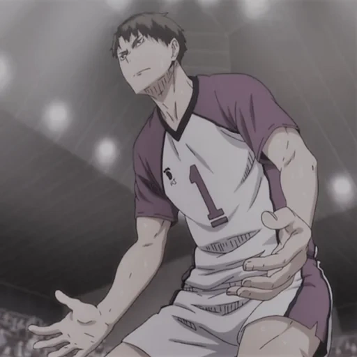 wakujima wakujima, größe von hiroshima oshima, angriff von oshima ruomin, ruoatoshi anime volleyball, haihisa shirada sawa