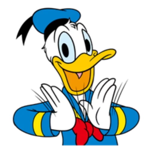 donald duck, disney duck, donald duck 2019, donald duck repräsentiert, donald duck klatscht in die hände