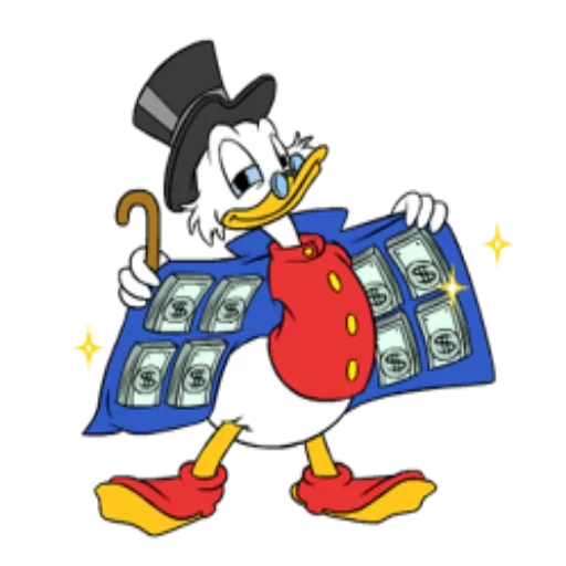 donald duck, scrooge mcduck, duck with money, donald skruj mcdak
