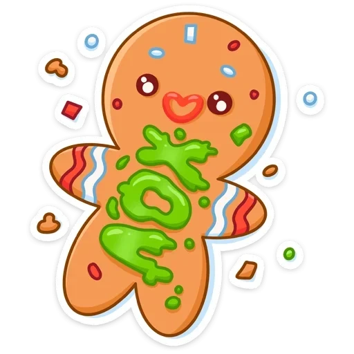 clipart, figure of the cookie, cookie character vector