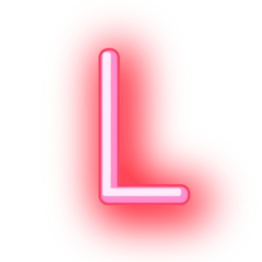 letter l, neon letters, pink neon light, pink letters, neon letters