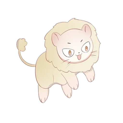 chat, star kat, cher lion, les animaux sont mignons, dessin animé lion kawai