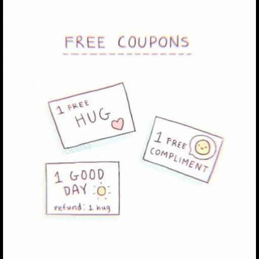 text, coupeon, stickers, free hugs coupon