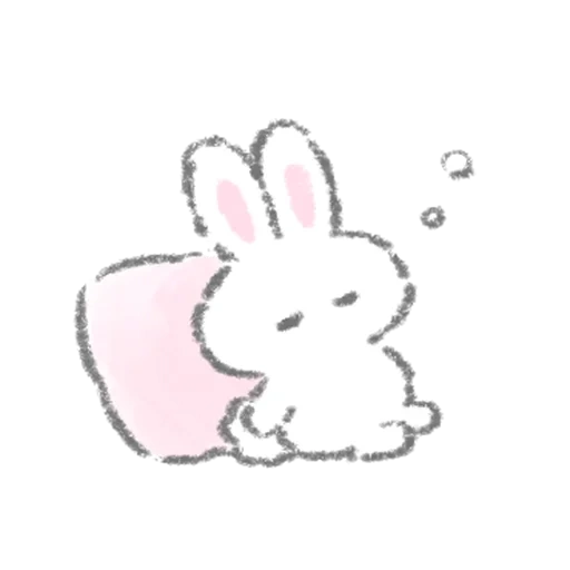 bunny hallo, kaninchenzeichnung, kaninchen ist eine süße zeichnung
