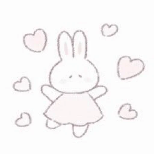 disegni carini, disegno di coniglio, disegni leggeri carini, il coniglio è un disegno carino, conigli carini