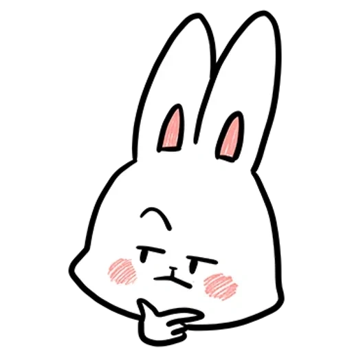кролик, кролик милый, рисунок зайки, rabbit machiko, грустный кролик
