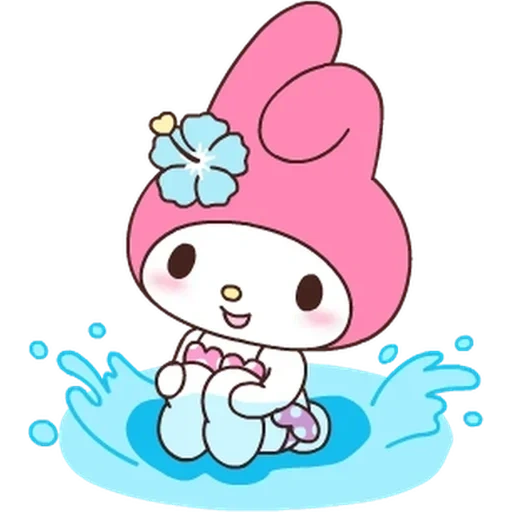 клипарт, хеллоу китти, мелоди китти, my melody спит art, melody hello kitty эстетика