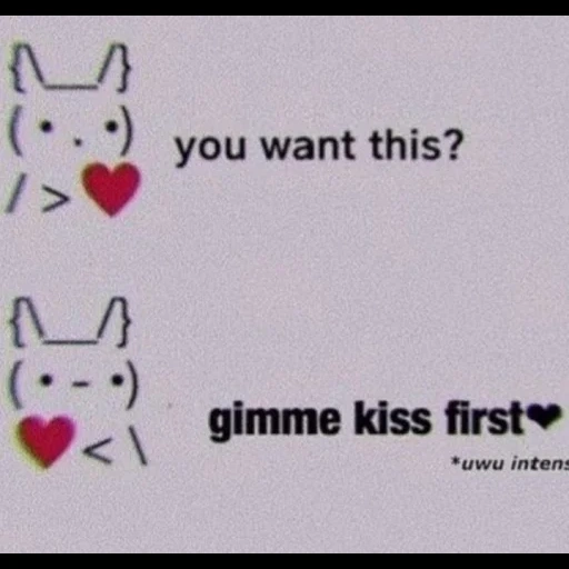 screenshot, cute meme, i love you, cute memes, giv mi kiss kiss