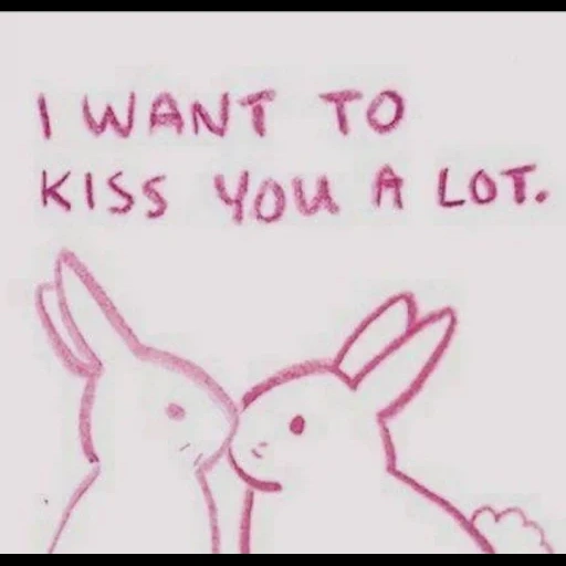 кролик, скриншот, кролик милый, кролики любовь, i want to kiss you a lot