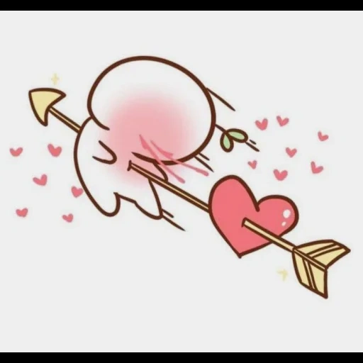 the drawings are cute, cute drawing, kawaii drawings, funny drawings, valentine with an arrow