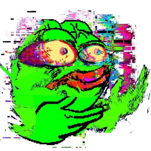 icona di glitch, pepe rana vapore, the frog pepe dumer