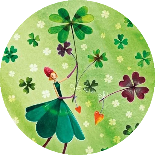 trèfle à quatre feuilles, le trèfle est à quatre feuilles, trèfle d'iphone flane, illustration fairy clover, champ de trèfle à quatre