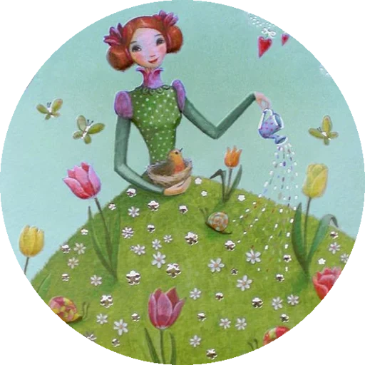 girl, illustration, flower fairy, fairy illustration, illustrator mila margus