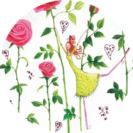 die blumen, botanische blumen, illustrationen mit blumen, dekorative blume rose rot, mila marquis illustratorin