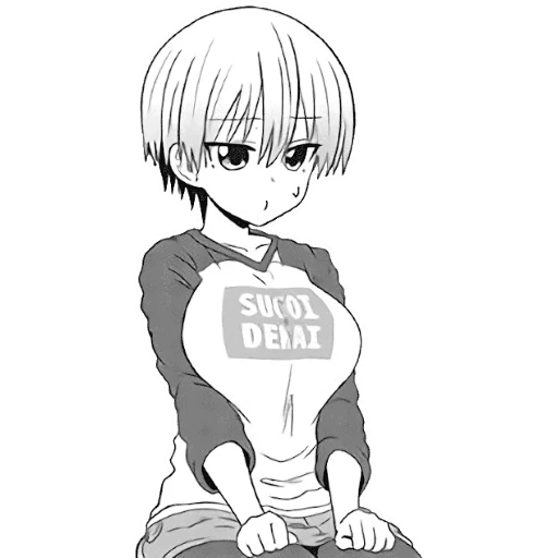 uzaki chan, imagem de anime, papel de animação, uzaki chan bunny, menina de quadrinhos
