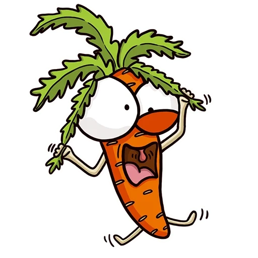 zanahoria, refrigerador e, zombies de zanahoria, feliz zanahoria