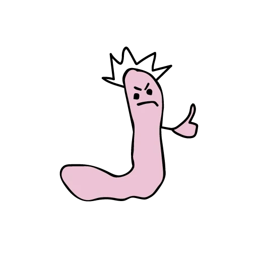 worm, worm, the worm thinks, the drawing of the worm