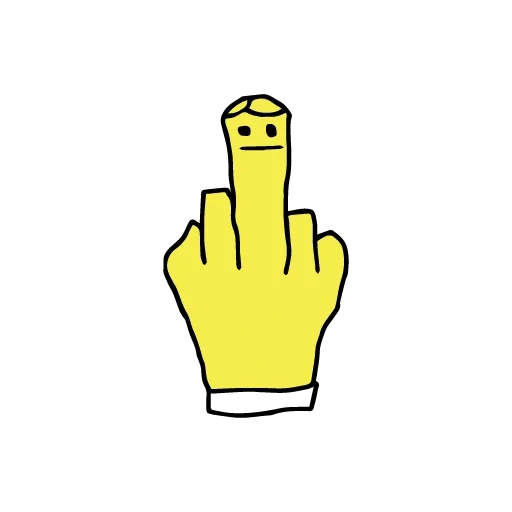 fak, dedo, dedo señalador, dedo amarillo 091, dedo índice de animación