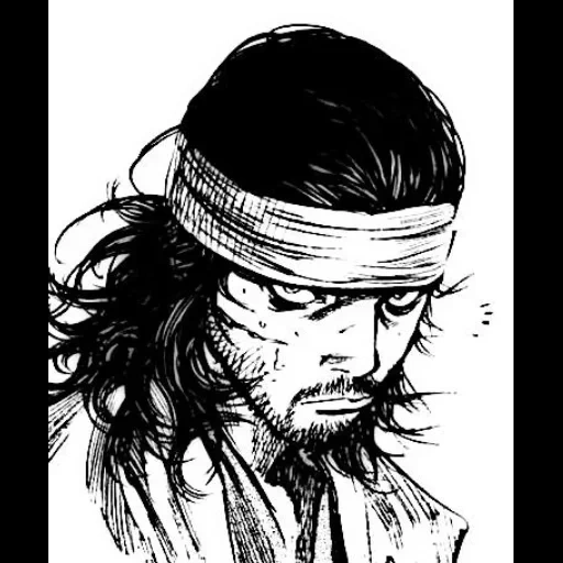 аниме, человек, самурай манга, vagabond side cover, миямото мусаси вагабонд