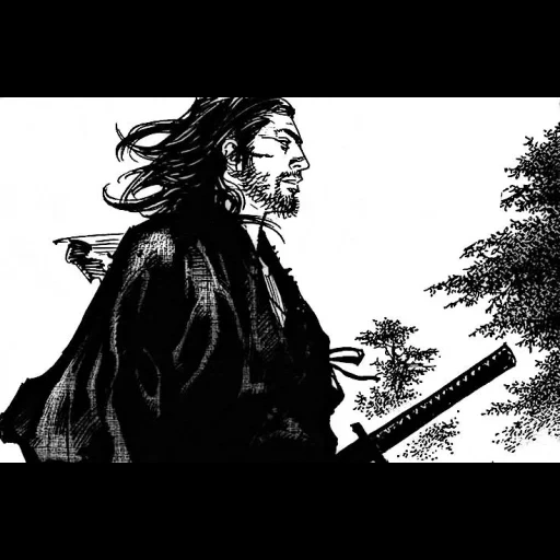 art samurai, манга самурай, миямото мусаси, ичиго куросаки, миямото мусаси вагабунд