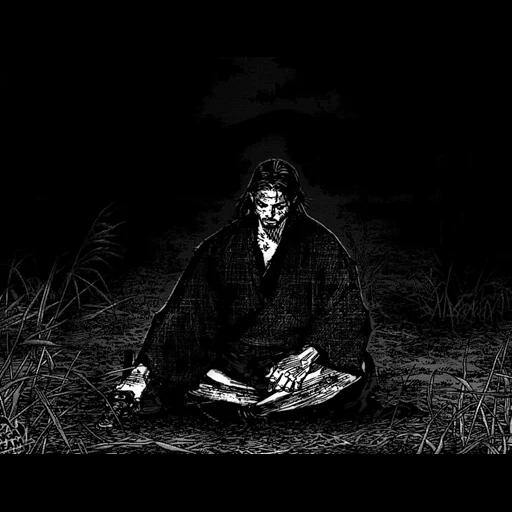 темнота, человек, шамо книга, vagabond книга, атомный самурай аниме