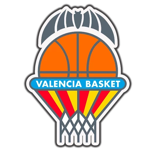 logo bola basket, logo keranjang valencia, keranjang emblem valencia, ikon bola basket valencia, valencia logo basketball