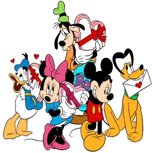 mickey mouse, personajes de disney, amigos de mickey mouse, mickey mouse es su amigo, mickey minnie donald daisy vuela plutón