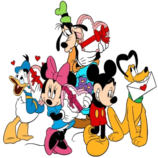 micky maus, disney charaktere, mickey mouse friends, mickey mouse seine freunde, mickey minnie donald daisy gufi pluto