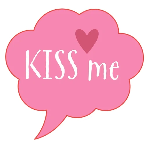 cinta, kiss me, tangkapan layar, stiker kiss