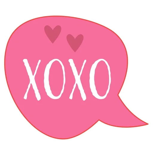 xoxo, love, xoxo logo, xoxo sticker